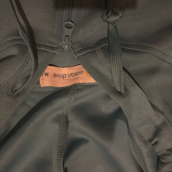 Ocean drive Bethany Beach light blue teal hoodie hooded jacket sweatshirt shore - Picture 3 of 3